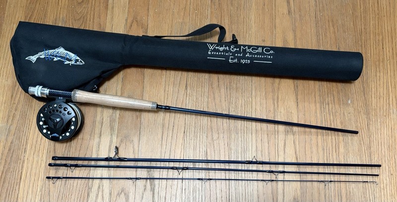 Wright & McGill WMEPC954 Fly Rod & Reel Combo & Case NOS Beautiful Fishing Rod