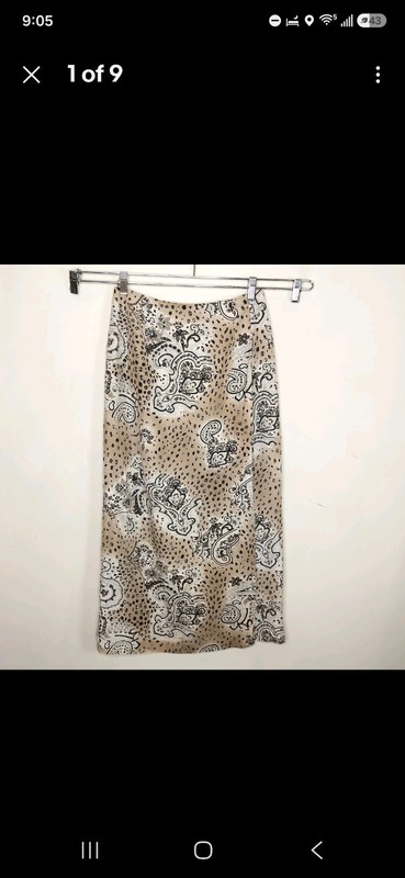 Worthington Silk Maxi Wrap Skirt Size 6 Women's Paisley Floral Boho Chic