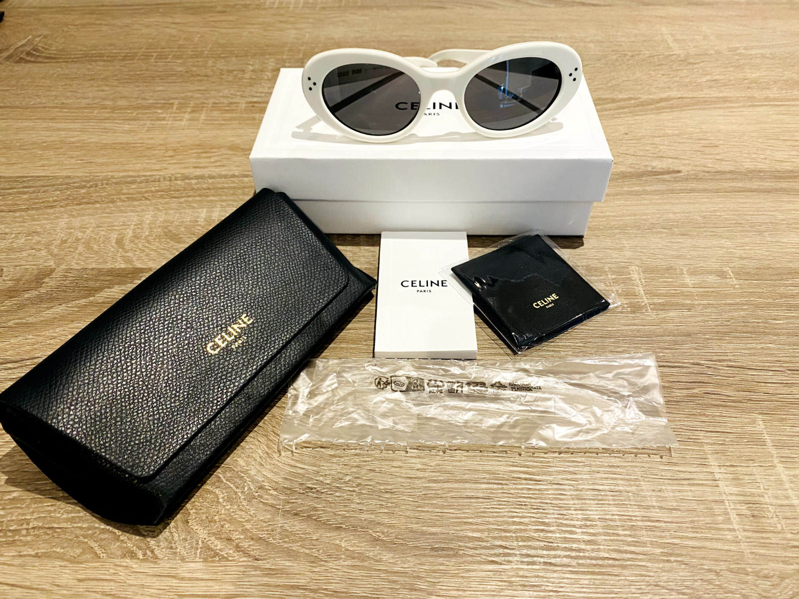 Celine Cat Eye S193 Sunglasses White Frame/Smoke Lenses RRP £340
