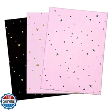 LIAPAWPAW Metallic Moon and Star Tissue Paper for Gift Bags, Bouquets, Birthd