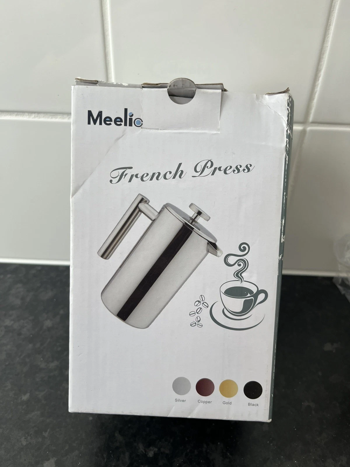 Meelio French Press 500ml Stainless Steel Coffee Maker Silver/Black
Opens in a new window or tab