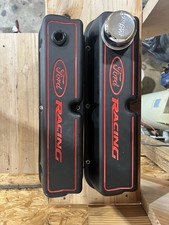 Ford Racing Valve Covers Black Satin With Red Letters For 289 302 351w Engines