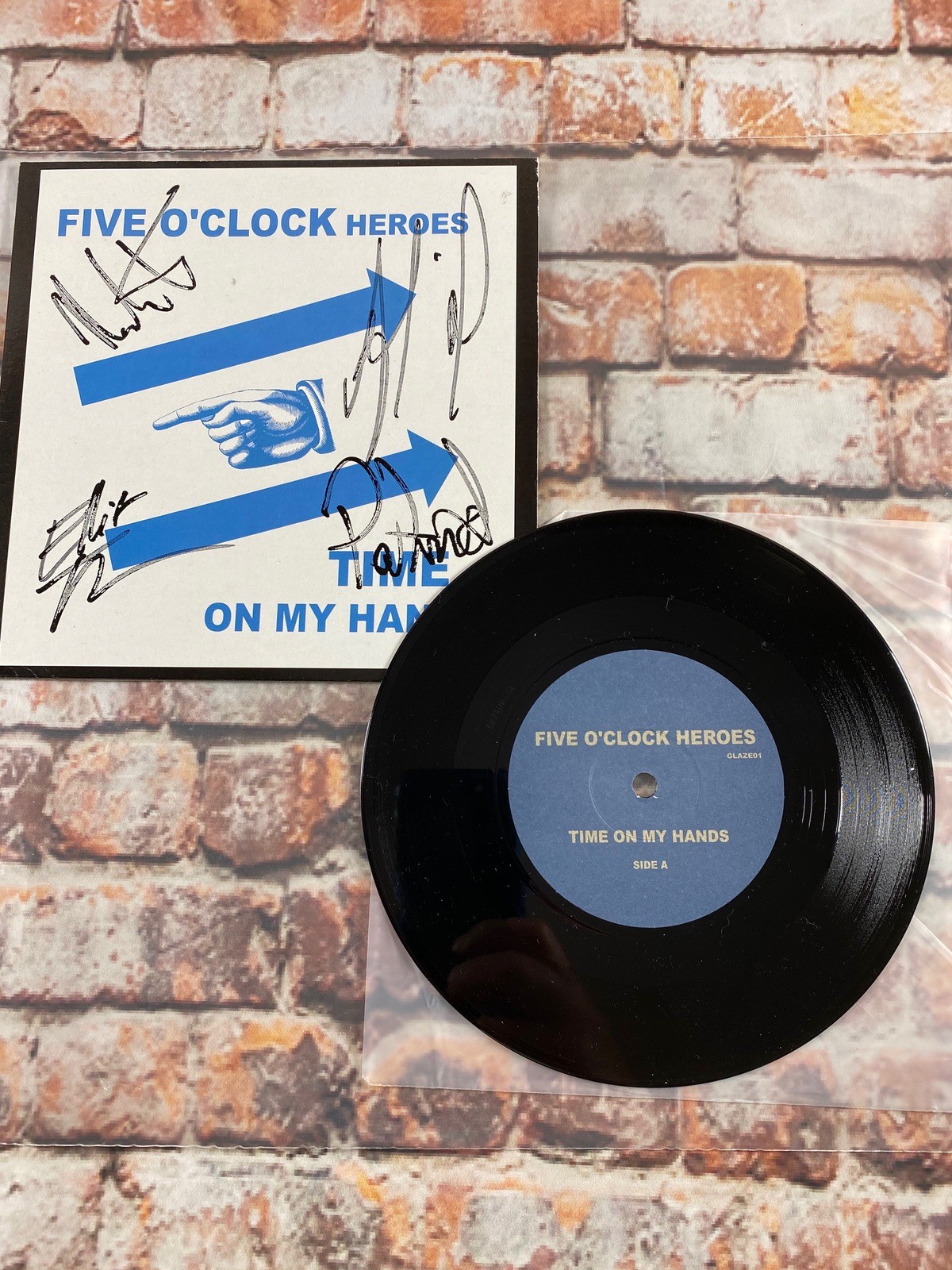 Five O'Clock Heroes Time On My Hands 7"" Vinyl Records Unplayed Signed
