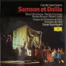 SAMSON ET DALILA Opera Completa 3 LP BOX SET Domingo Obraztsova Barenboim DG NM