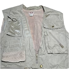 Vintage 1986 Banana Republic Men  s L Khaki Safari Outdoor Utility Vest Gorpcore