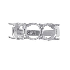 20x15mm Oval Semi Mount Ring 925 Sterling Silver Large CZ Halo Statement Setting