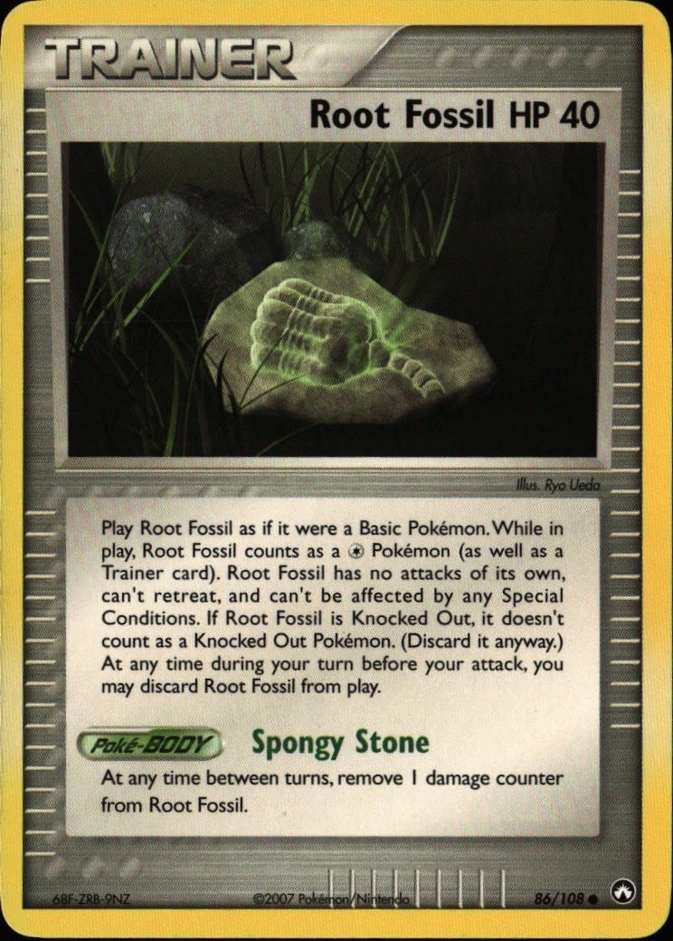 Root Fossil Common EX Power Keepers 86/108 Item Pokemon Card