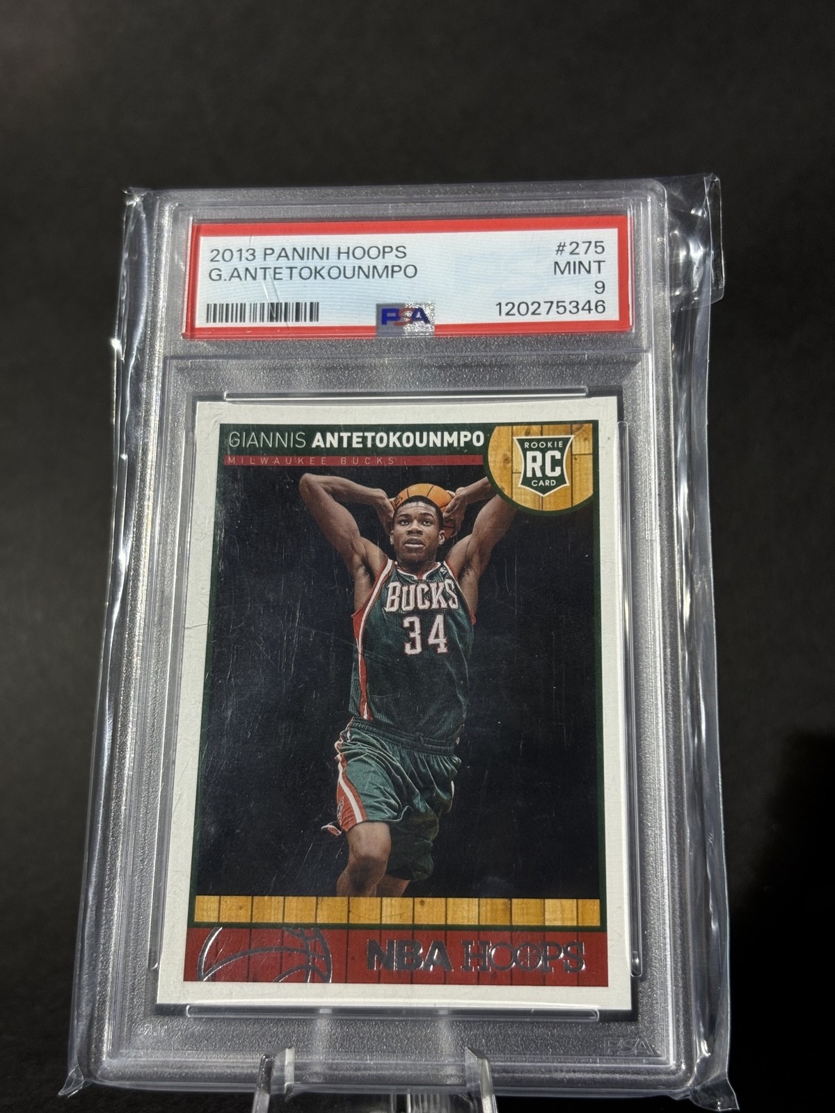 2013-14 Panini Nba Hoops Giannis Antetokounmpo Rookie #275 Bucks RC PSA 9