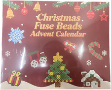 Christmas Advent Calendar Fuse Beads Kit - 24 Days Countdown Craft Activity for