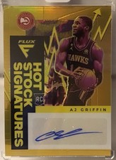 2022-23 Panini Flux Hot Stock Signatures AJ Griffin #HSS-AJG Gold /10 (AU, RC)