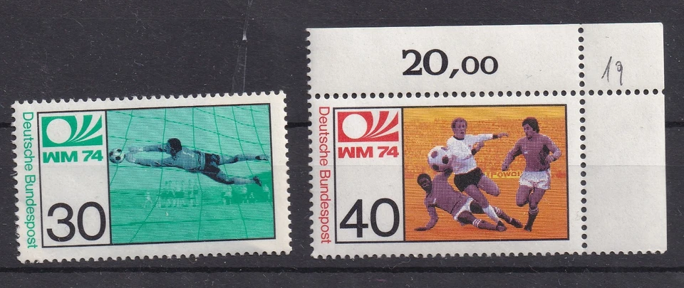 (161) Bundesrepublik 1974 – Fußballeuropameisterschaft – Mi 811-12** 812 rOR  - Bild 1 von 1