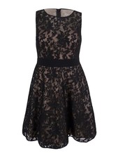 Xscape Women's Plus Size Lace Fit & Flare Dress (6, Blush)