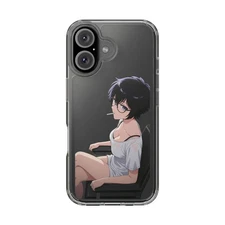 Kowloon Generic Romance, Reiko Kujirai Sitting iPhone 15/16 Series Clear Cases