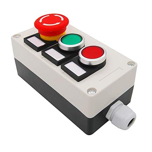2-Pack Red Green Momentary Push Button Switch 440V 10A 1NC 1NO Waterproof