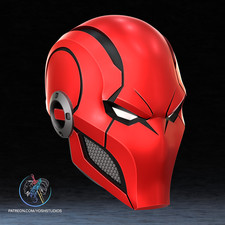 RED HOOD INSPIRED MASK / HELMET - FULL HEAD - READ DESCRIPTION - 3D PRINTED