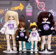 Handmade Sweatshirt Hoodie Outfit Set Clothes For 1/4 1/6 1/12 BJD Doll