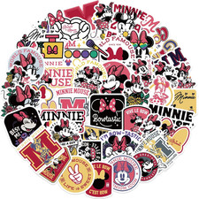 Minnie Mouse Waterproof Stickers for Water Bottles, 50 Pcs, Various Uses
