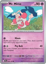1x (NM) Mr. Mime - 058/159 - Common - Reverse Holo SV Journey Together Reverse F