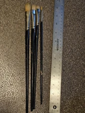 M. Grumbacher Michelinangelo Vintage Paint Brushes #4222 Set Of 4