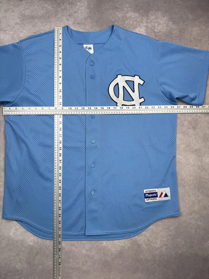 VTG North Carolina Tar Heels Jersey Mens XL NCAA Baseball Majestic Mesh Shirt - Image 4 of 4