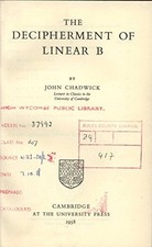 Decipherment of Linear B Paperback John Chadwick