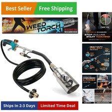 Propane Torch Weed Burner with 13 ft Hose, Ad...