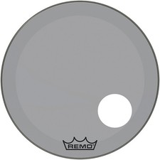 Remo Powerstroke P3 Colortone Smoke Resonant Bass Drum Head w/5" Offset 24 in.