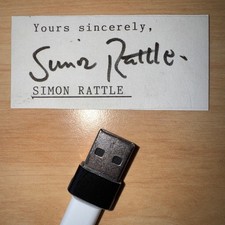 Sir Simon Rattle Symphony Orchestra Conductor Clipped Signature Autograph