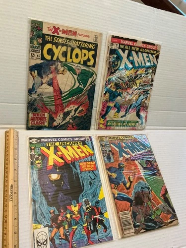 Vintage X-men Comic Book Lot Issues # 45 97 149 & 150 Marvel 1960s 70s Wolverine