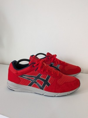Onitsuka Tiger Shaw Runner Herren-Sportschuhe Größe UK 9,5 rot Low-Top D405N sehr guter Zustand