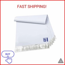 POLYSELLS 100 pcs 10x13 Inches White x Silver Poly Mailers Shipping Envelopes, S