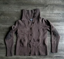 Franco Callegari ♥️ Weiche Damen Strickjacke Gr. M braun Merinowolle