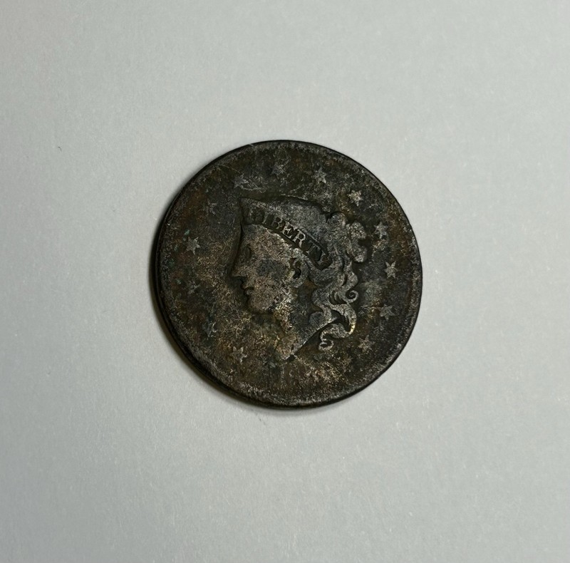 1836 Coronet Matron Head Large Cent US Copper Coin