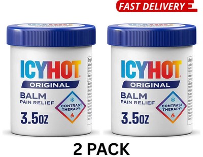 2 Pack Icy Hot Original Muscle & Joint Pain Relief Balm with Menthol 3.5oz