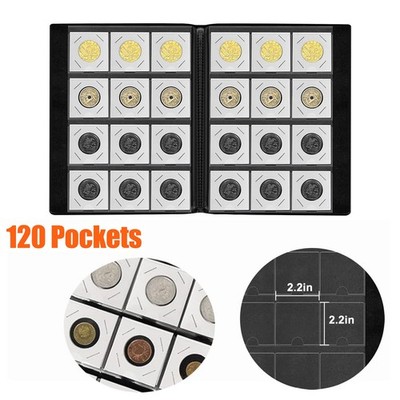 120 Pocket Coin Flip Album Waterproof Clear Flip High-capacity Storage Organizer