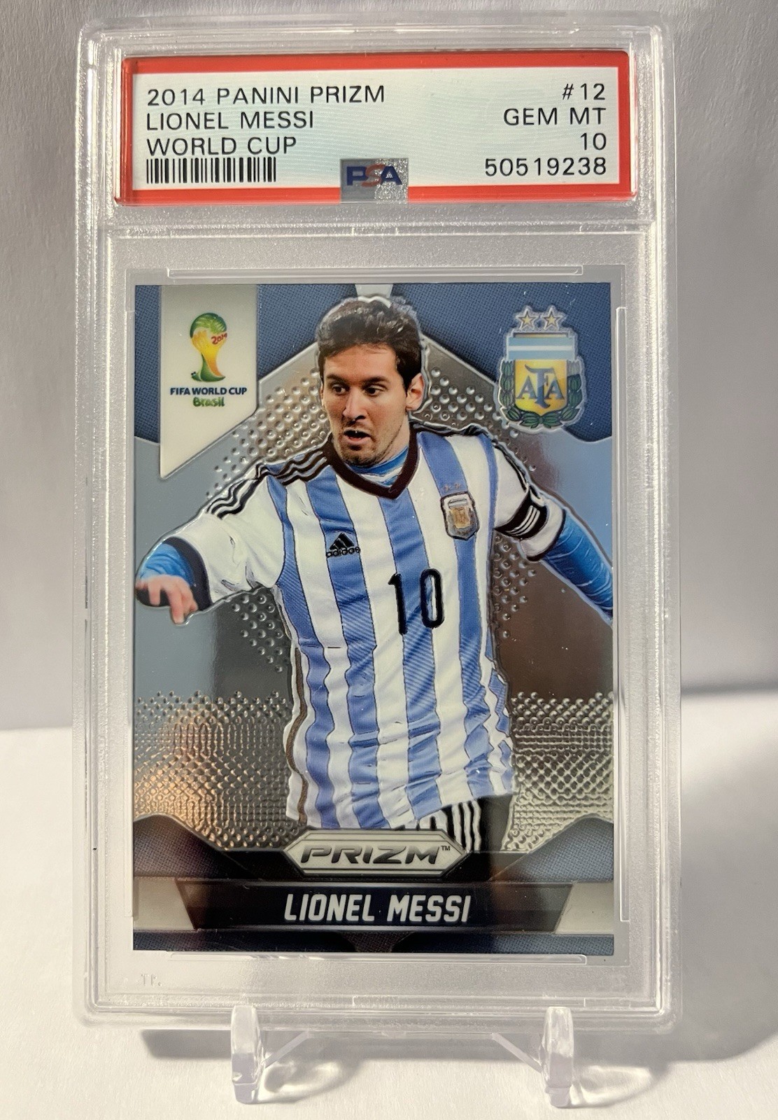 2014 Panini Prizm World Cup Lionel Messi #12 PSA 10 GEM MT