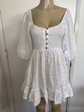 Free People White Peasant Boho Dress Size XS