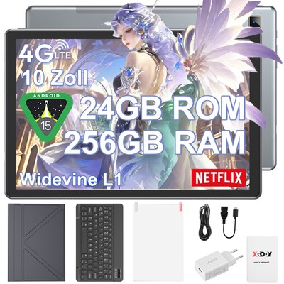 Tablet 14 Zoll Android 15: 2025 Neueste 8000mAh Octa-Core 24GB RAM+256GB ROM GPS