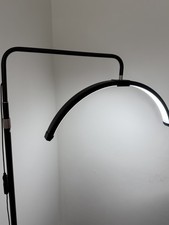 26in Half Moon Lamp Adjustable RotatableEyelash LED Floor Light 3 Color UK Plug