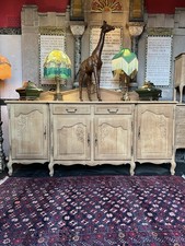 Vintage French Oak Handmade And Carved Oak Dresser