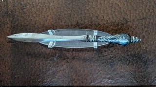 Sterling Silver 23 grams Art Deco WW era Siam Thailand Letter Opener Sword
