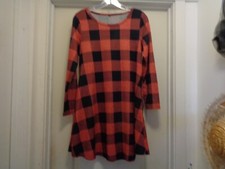 EASY DRESSING SOFT FALL DRESS LUMBERJACK PLAID M