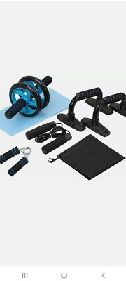 TOMSHOO 5-in-1 Fitness ,Exercise AB Wheel,push up bar jump rope Muscle  Strength UK