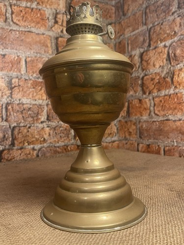 Vintage Brass Veritas Oil Kerosene Lamp Light With Glass - Picture 4 of 10