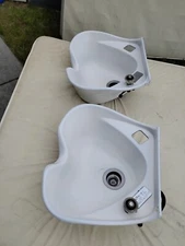 Pair of Belvedere 3100 Cast Iron Shampoo Bowl ALL ORIGINAL PARTS INCL. -NO HOSES