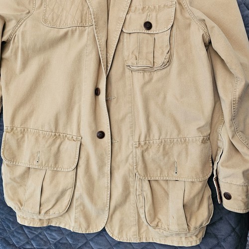 Polo Ralph Lauren Size XL Sportsman Half Belt Canvas Leather Trim Field Jacket - Picture 7 of 16