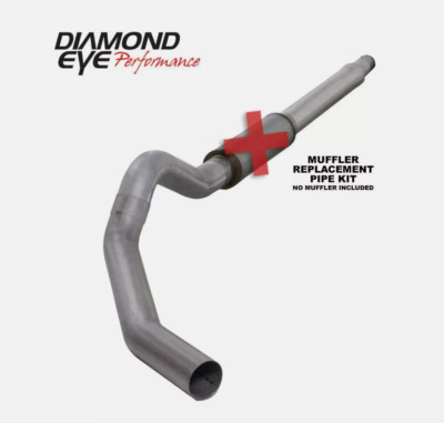 Diamond Eye 4'' Aluminized Cat Back Single Diesel Exhaust For F250&F350 Superduty
