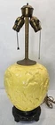 Stangl Pottery Lovebirds Canary Yellow Table Lamp  Ornate Brass Vtg Antique RARE