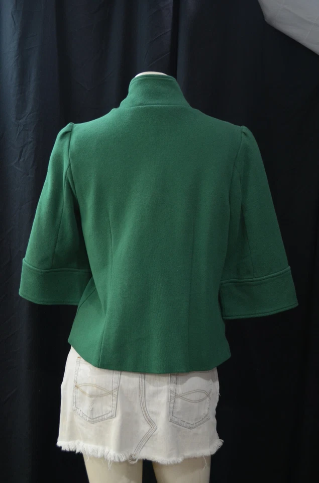 Banana Republic Mujer Crop Blazer Traje CHAQUETA ABRIGO BOTÓN MANGA 3/4 M NUEVO CON ETIQUETAS $160 Foto 4 de 4