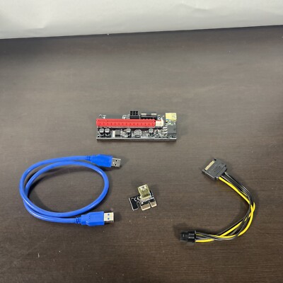 PCIe Riser Card 1x To 16x Computer Expansion USB 3.0  Pack Of 6 